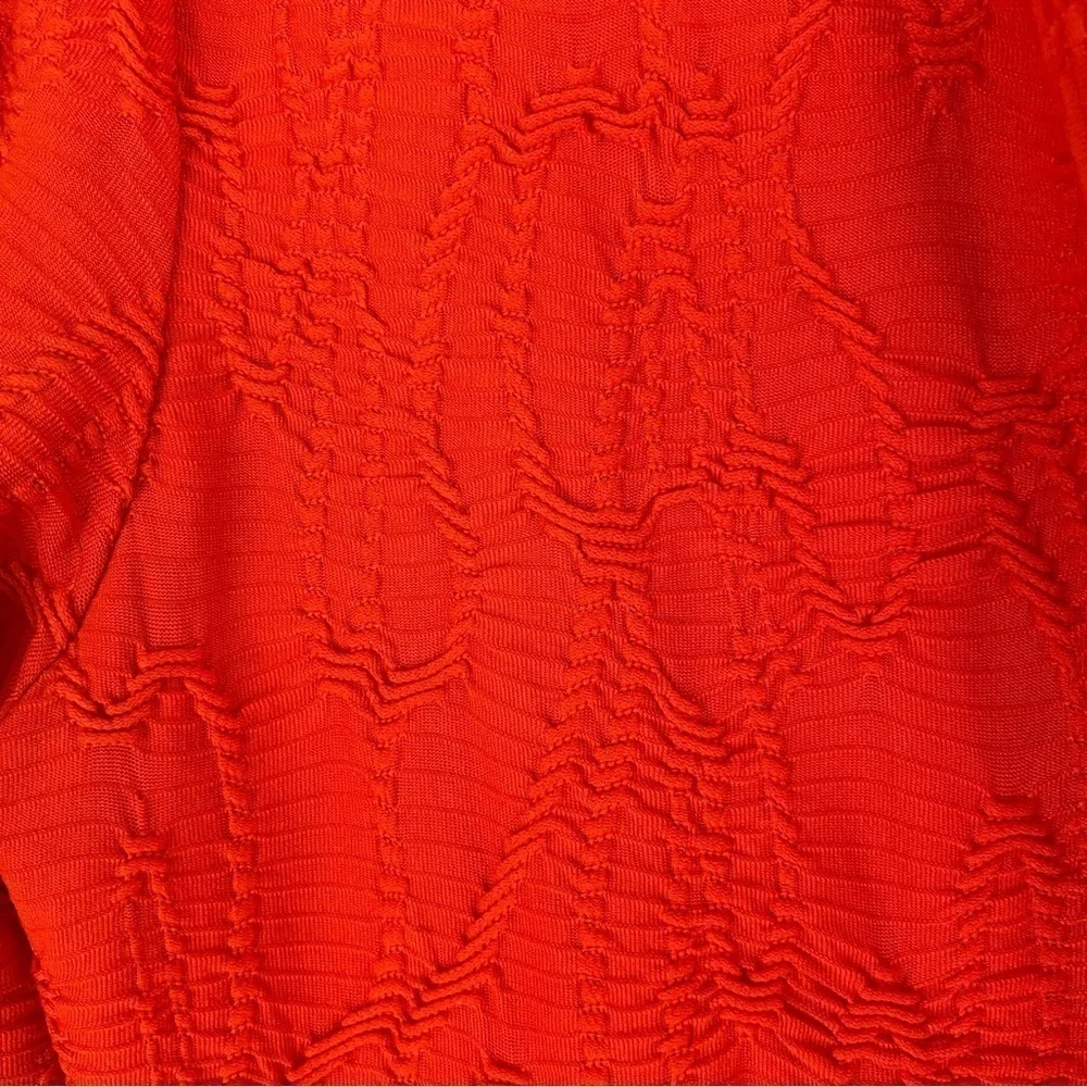 Joseph Ribkoff Women’s Red 3/4 Sleeve Open Ruched/Gathered Detail Jacket Sz 4 - Picture 3 of 7